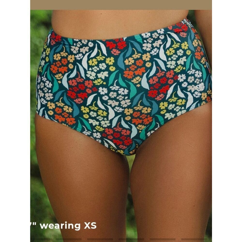 Albion Nwt Costa Floral High-Waisted BottomsSize XL